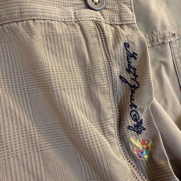 Orvis Trout Bum Shorts S42 Tan Plaid Outdoor Cargo pocket Hiking fishing Camping - Picture 10 of 11